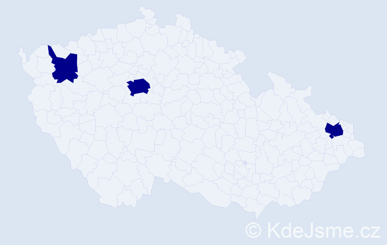 Jméno: 'Lali', počet výskytů 3 v celé ČR