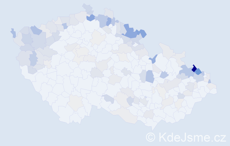 Jméno: 'Gerda', počet výskytů 286 v celé ČR