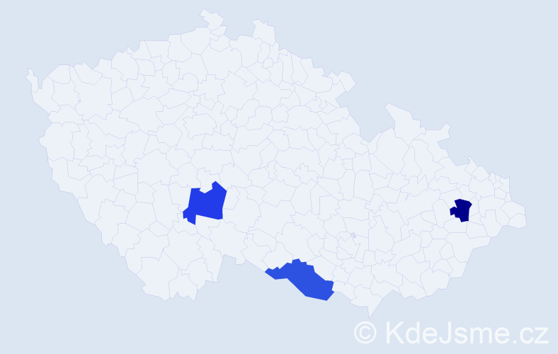 Jméno: 'George William', počet výskytů 3 v celé ČR
