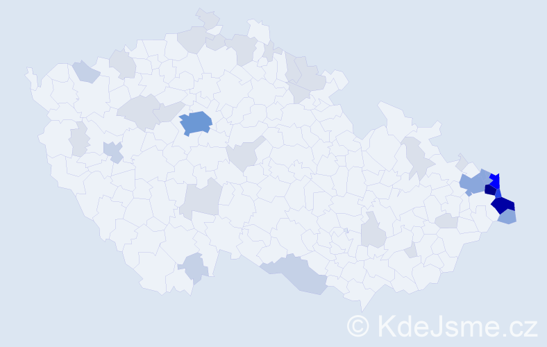 Jméno: 'Lešek', počet výskytů 132 v celé ČR