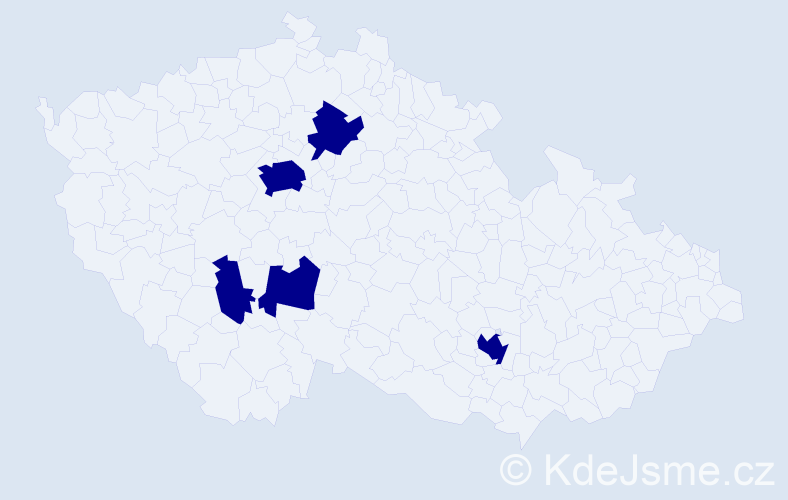 Jméno: 'Mathias Jan', počet výskytů 5 v celé ČR