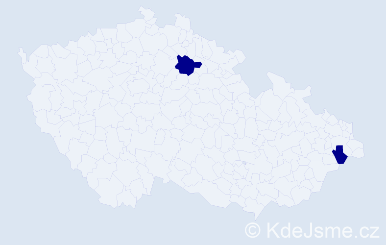 Jméno: 'Kamila Agáta', počet výskytů 2 v celé ČR