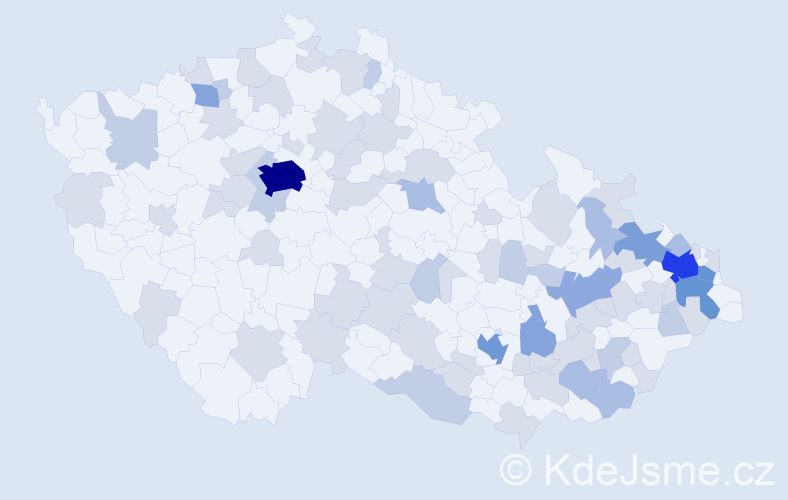 Jméno: 'Horymír', počet výskytů 167 v celé ČR