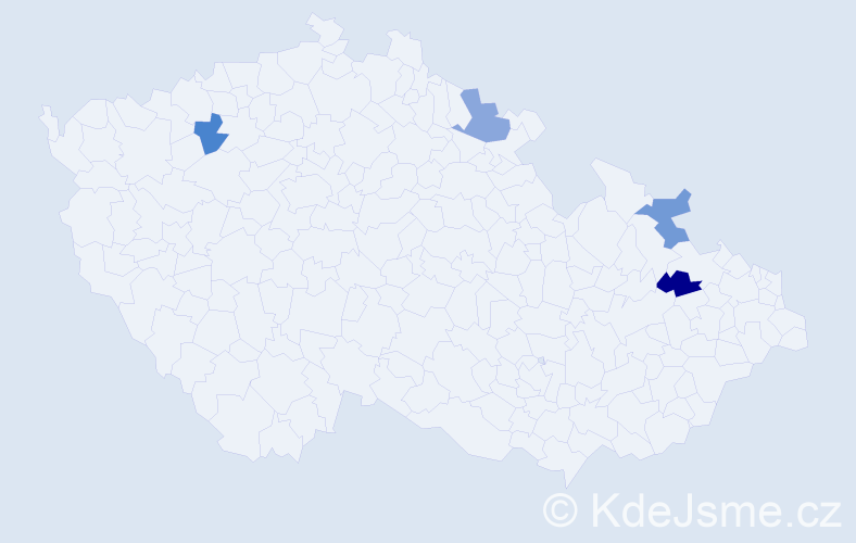 Jméno: 'Nelly Marie', počet výskytů 4 v celé ČR