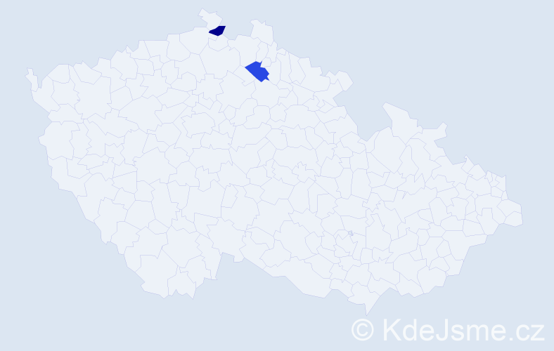Jméno: 'Věra Andrea', počet výskytů 2 v celé ČR