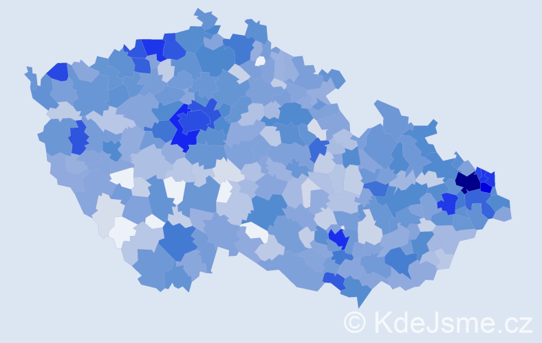 Jméno: 'Alex', počet výskytů 2722 v celé ČR