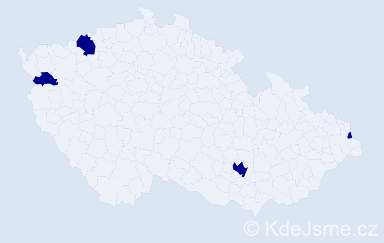 Jméno: 'Kornelius', počet výskytů 4 v celé ČR