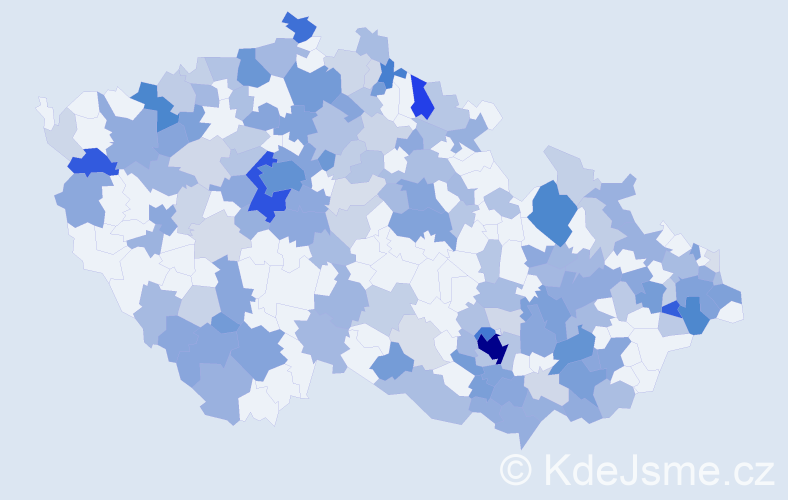 Jméno: 'Tom', počet výskytů 448 v celé ČR