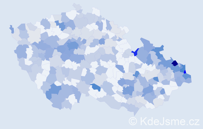 Jméno: 'Teodor', počet výskytů 596 v celé ČR