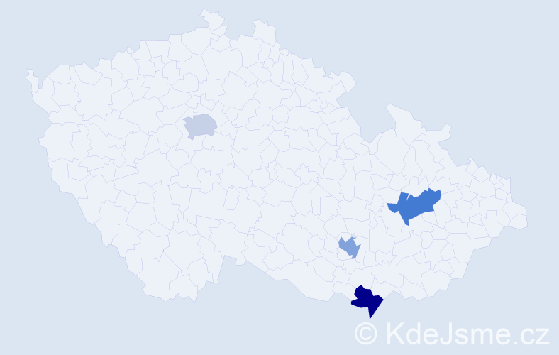 Jméno: 'Thi Canh', počet výskytů 4 v celé ČR