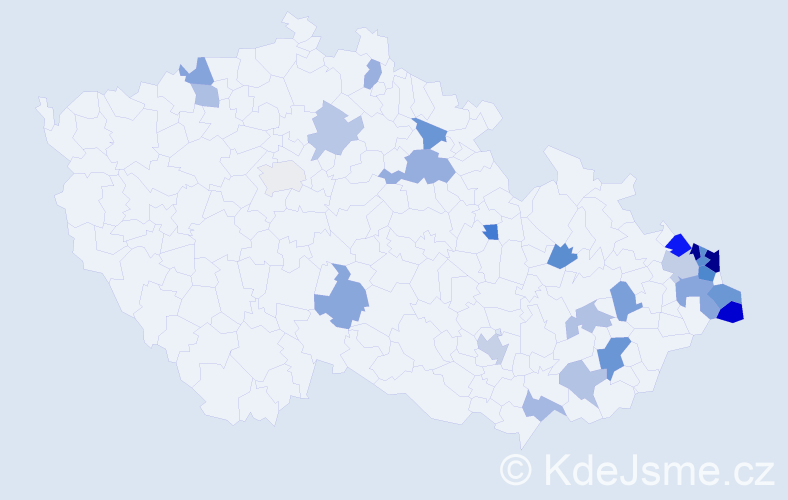 Jméno: 'Teofil', počet výskytů 47 v celé ČR