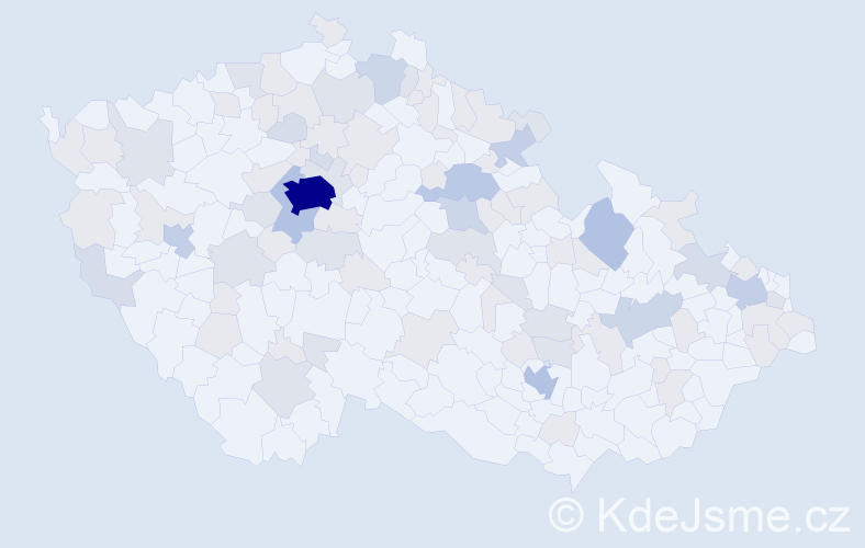 Jméno: 'Zorka', počet výskytů 200 v celé ČR