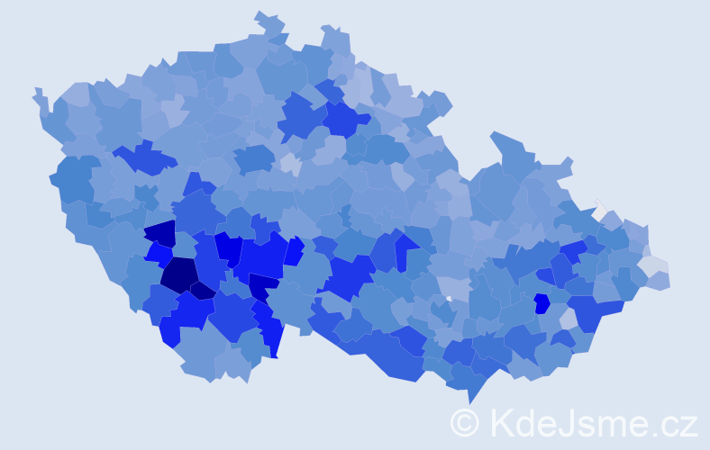 Jméno: 'Blažena', počet výskytů 8393 v celé ČR