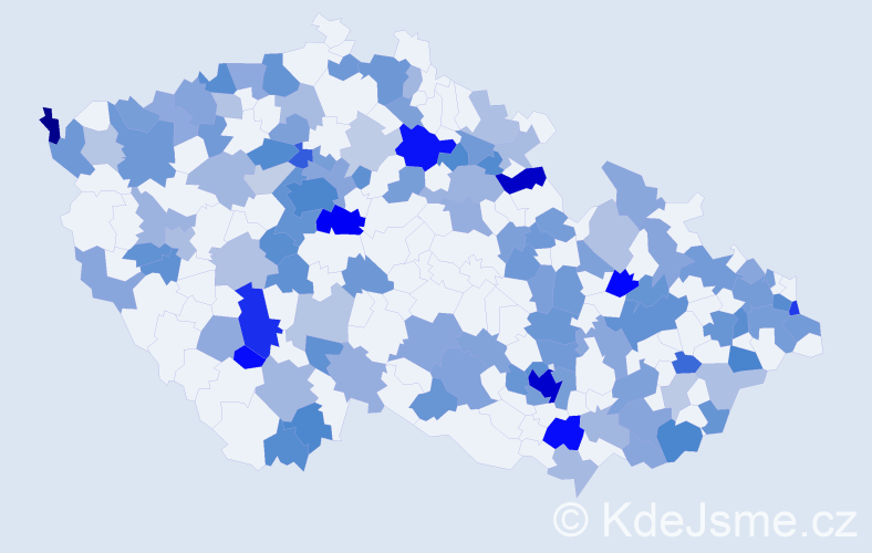 Jméno: 'Lucas', počet výskytů 230 v celé ČR