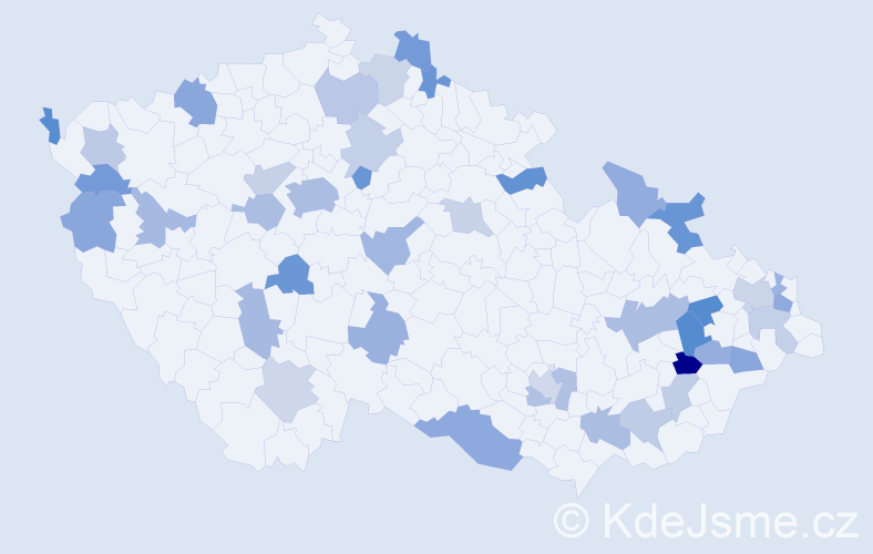 Jméno: 'Livie', počet výskytů 60 v celé ČR