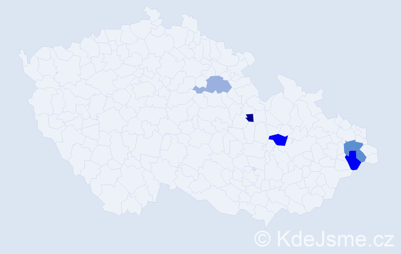 Jméno: 'Arkadiusz', počet výskytů 6 v celé ČR
