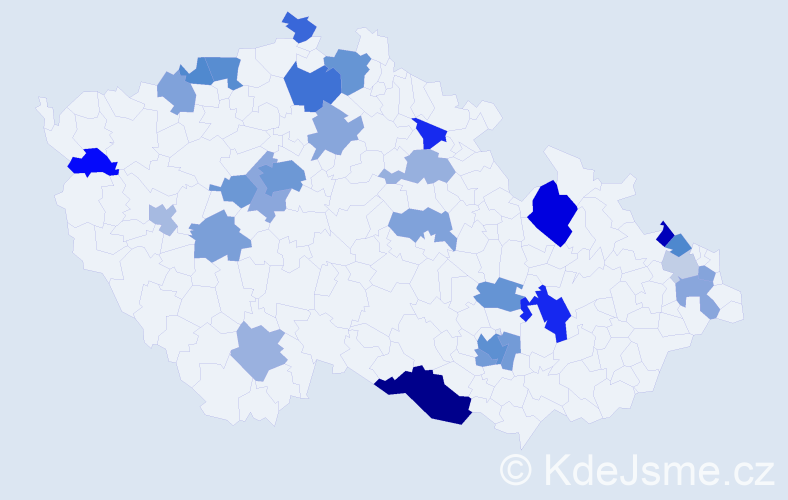 Jméno: 'Deniz', počet výskytů 53 v celé ČR