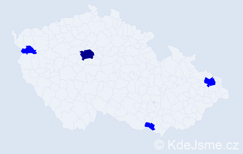 Jméno: 'Mikuláš Josef', počet výskytů 5 v celé ČR