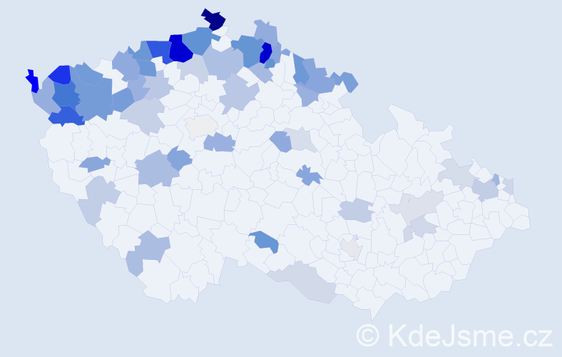 Jméno: 'Christa', počet výskytů 140 v celé ČR