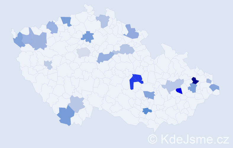 Jméno: 'Odon', počet výskytů 28 v celé ČR