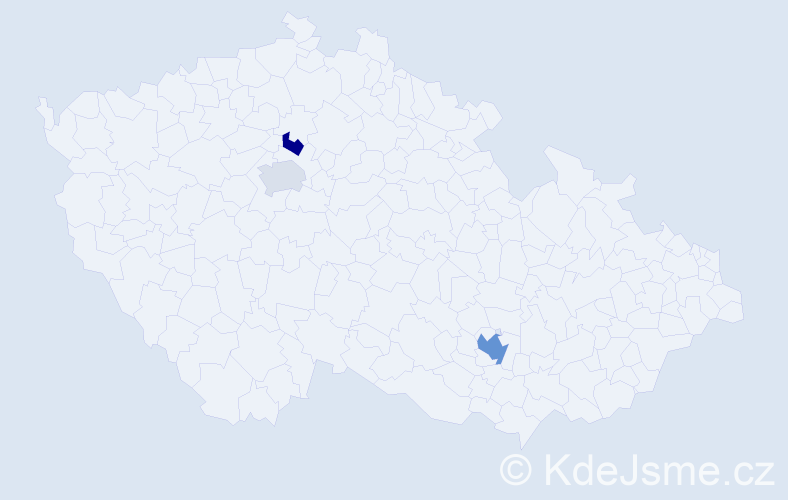 Jméno: 'Stefani', počet výskytů 5 v celé ČR