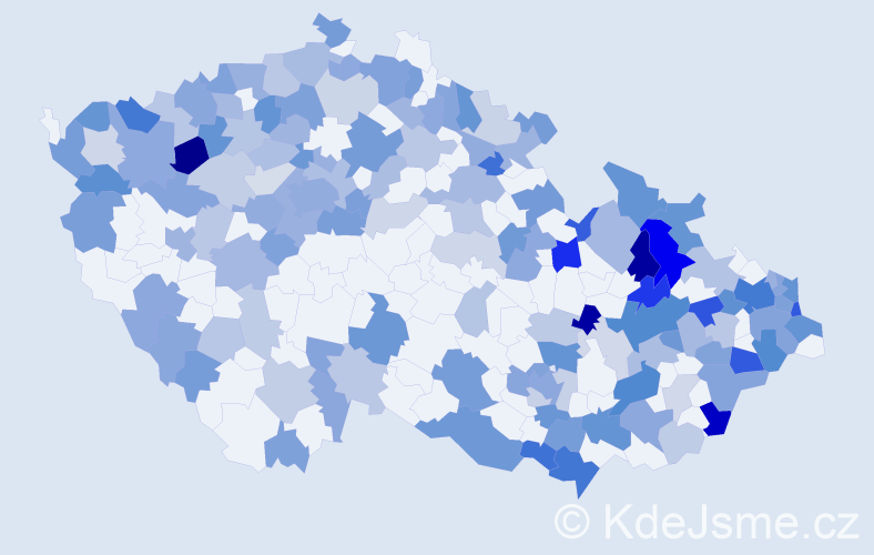 Jméno: 'Antonia', počet výskytů 311 v celé ČR