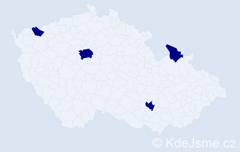 Jméno: 'Thanh Tinh', počet výskytů 4 v celé ČR