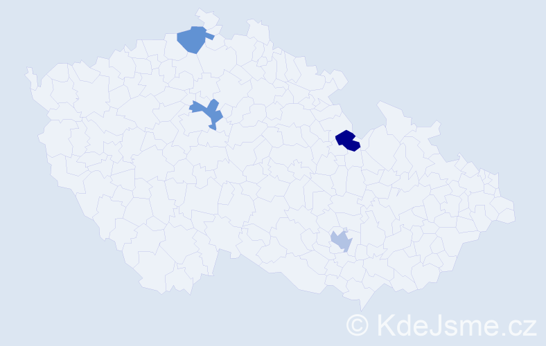 Jméno: 'Michael Max', počet výskytů 4 v celé ČR