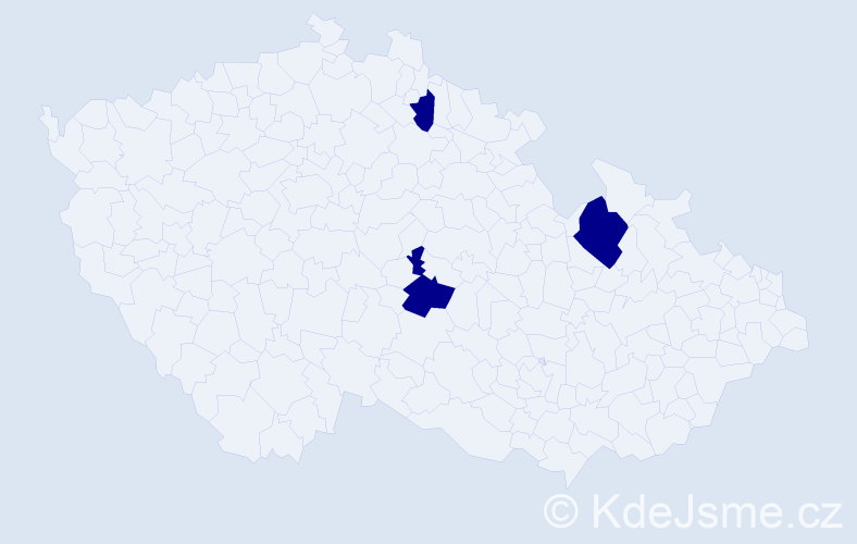 Jméno: 'Kryšof', počet výskytů 3 v celé ČR