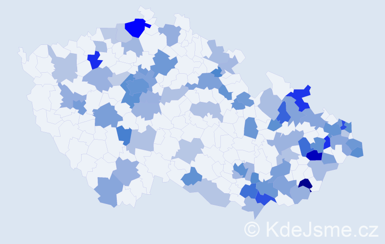 Jméno: 'Mateo', počet výskytů 156 v celé ČR