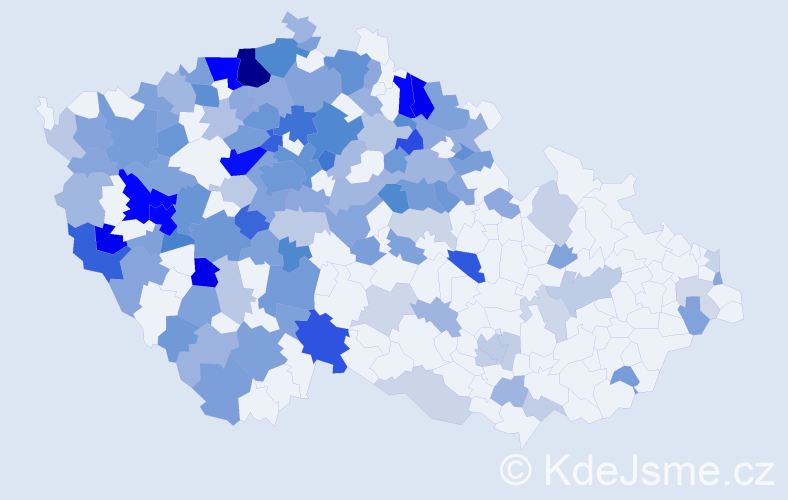 Jméno: 'Petruše', počet výskytů 291 v celé ČR
