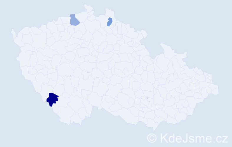 Jméno: 'Anna Ellen', počet výskytů 3 v celé ČR
