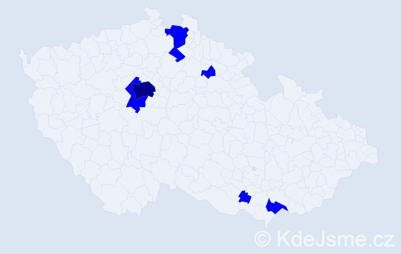 Jméno: 'Kryštof Daniel', počet výskytů 8 v celé ČR