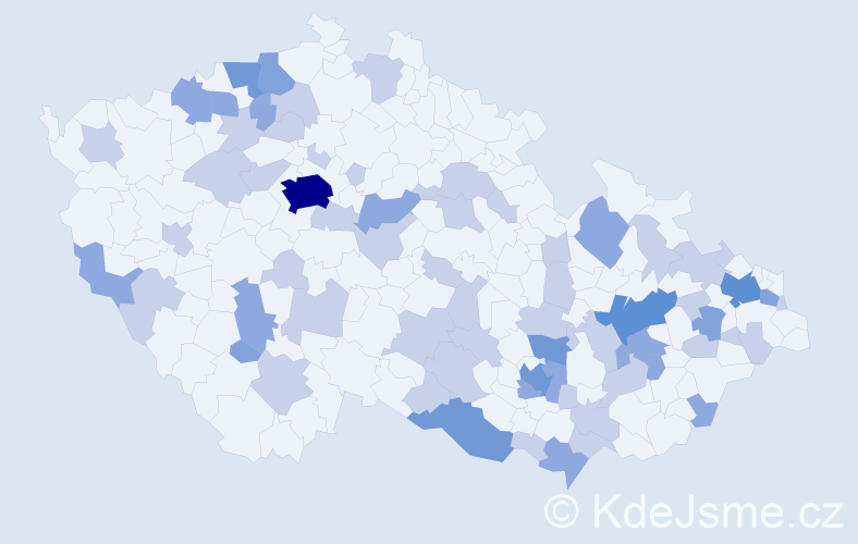Jméno: 'Augustina', počet výskytů 116 v celé ČR