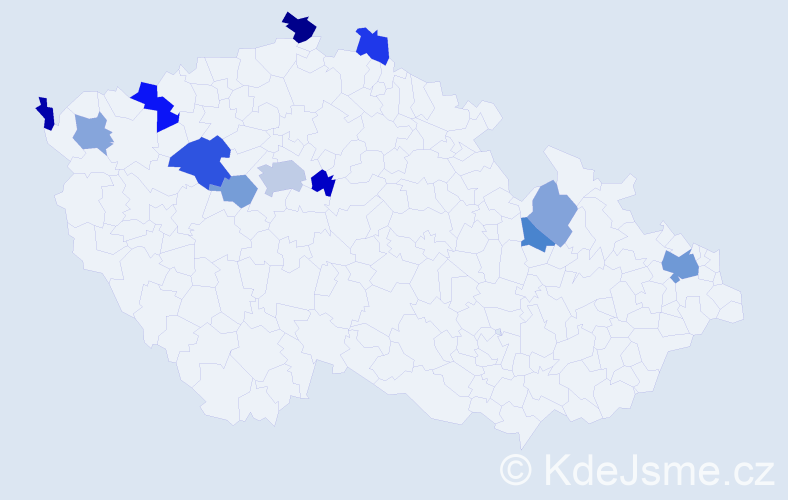 Jméno: 'Van Thu', počet výskytů 21 v celé ČR
