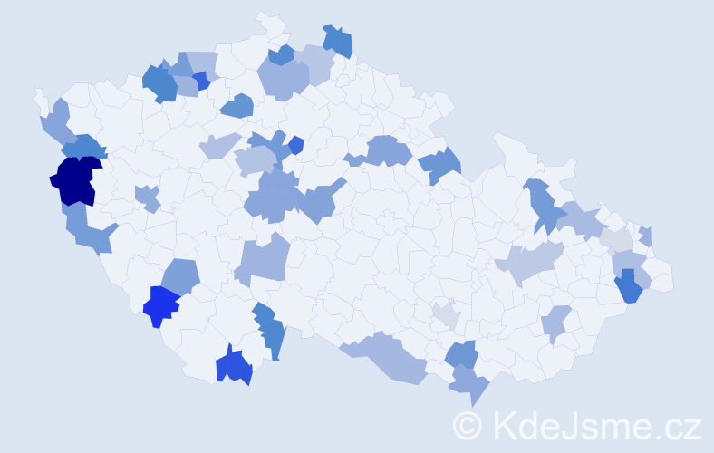 Jméno: 'Antonina', počet výskytů 54 v celé ČR