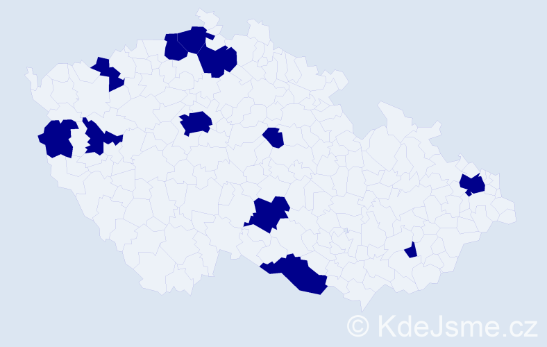Jméno: 'Lam', počet výskytů 12 v celé ČR