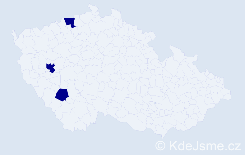 Jméno: 'Thi Nhat', počet výskytů 3 v celé ČR