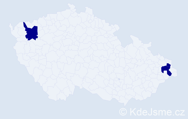 Jméno: 'Kvetuše', počet výskytů 3 v celé ČR