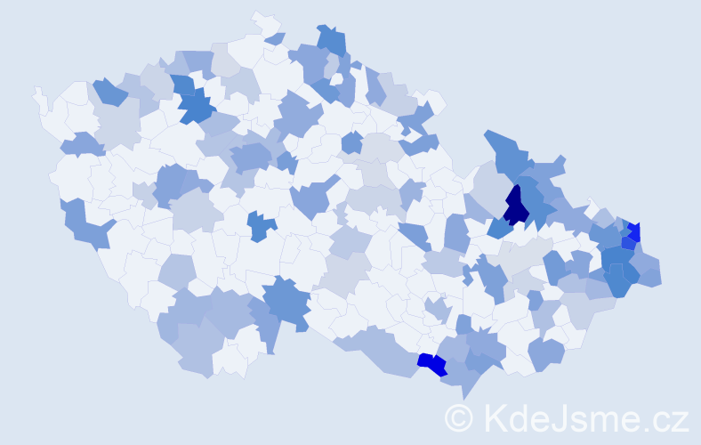 Jméno: 'Antónia', počet výskytů 215 v celé ČR