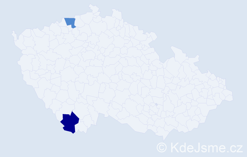 Jméno: 'Justin Denis', počet výskytů 2 v celé ČR