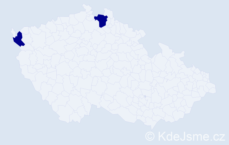 Jméno: 'Siriwan', počet výskytů 2 v celé ČR