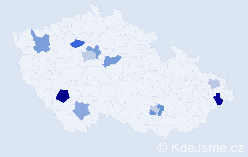 Jméno: 'Adléta', počet výskytů 14 v celé ČR