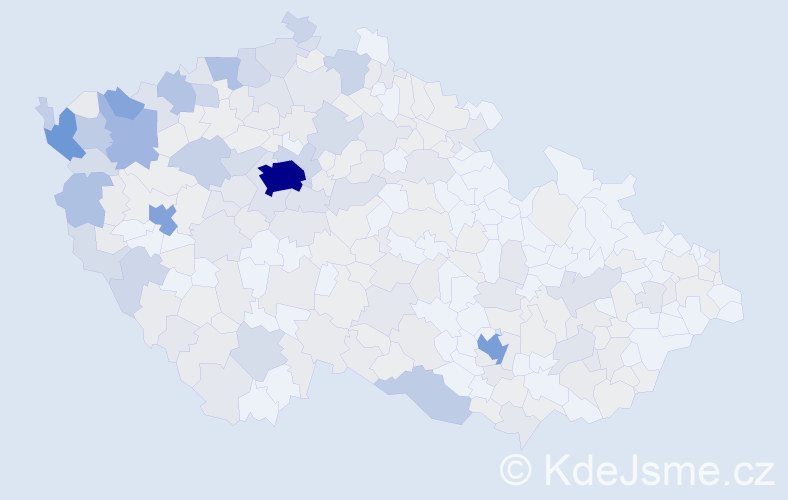 Jméno: 'Hung', počet výskytů 694 v celé ČR