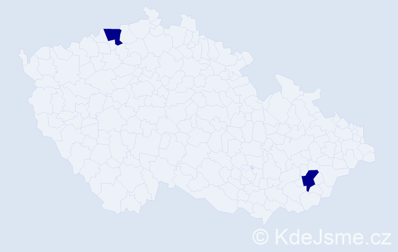Jméno: 'Guglielmo', počet výskytů 2 v celé ČR