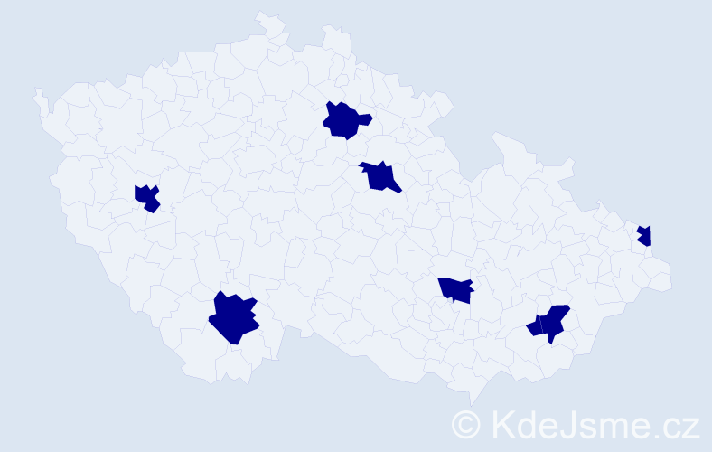 Jméno: 'Darien', počet výskytů 8 v celé ČR