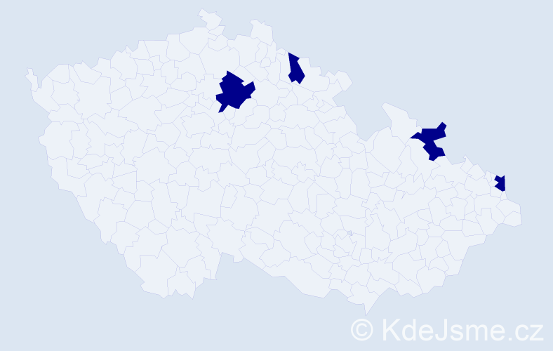 Jméno: 'Janusz Jerzy', počet výskytů 4 v celé ČR