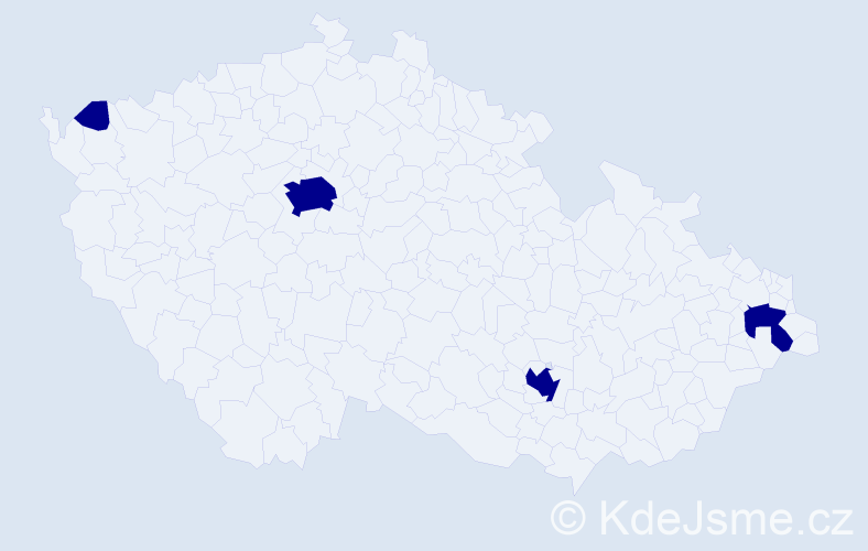Jméno: 'Anais', počet výskytů 4 v celé ČR