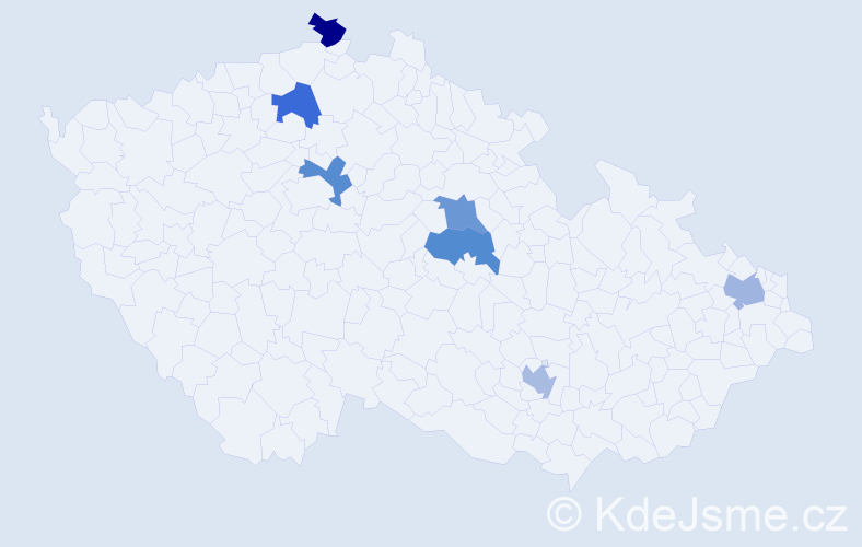 Jméno: 'Van Vui', počet výskytů 7 v celé ČR