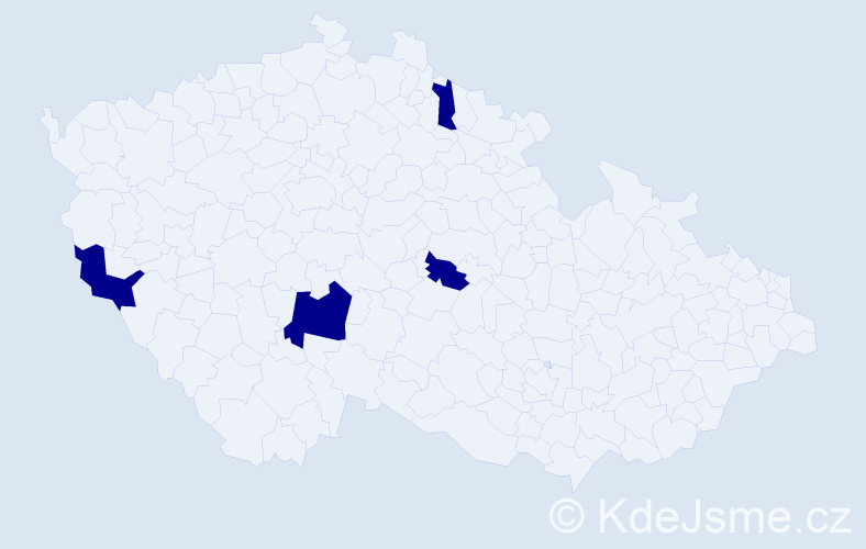 Jméno: 'Sandra Marie', počet výskytů 4 v celé ČR